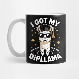 I Got My Dipllama Funny Llama Diploma School Graduation Mug